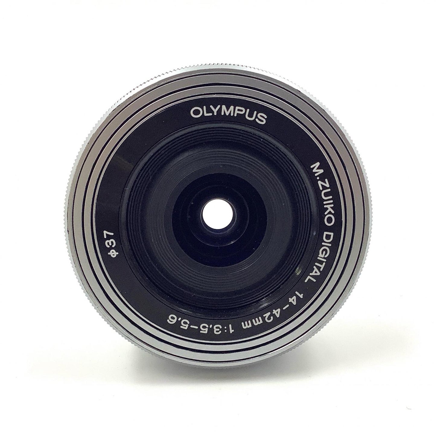 【全額返金保証】【最速発送】OLYMPUS M.ZUIKO DIGITAL ED 14-42mm F3.5-5.6 EZ　シルバー 動作確認済