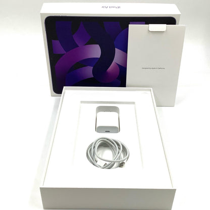 【全額返金保証】【最速発送】Apple iPad Air 10.9インチ 第5世代 64GB パープル Wi-Fi 動作確認済