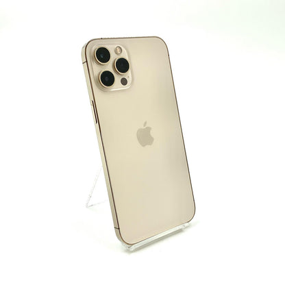【全額返金保証】【最速発送】Apple iPhone iPhone 12 Pro Max 128GB ゴールド au 白ロム 動作確認済 80%