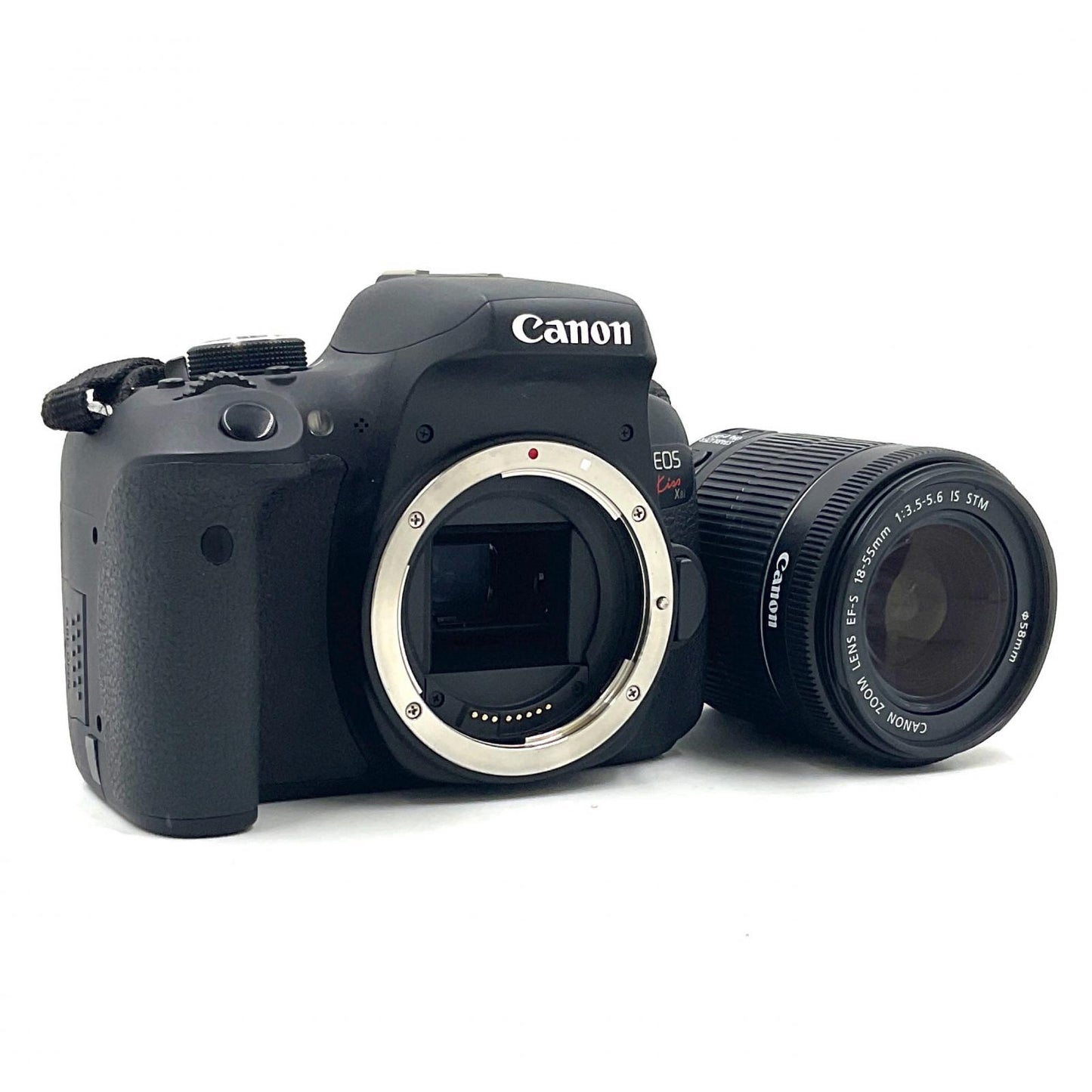 【全額返金保証】【最速発送】Canon デジタル一眼 EOS Kiss X8i EF-S18-55 IS STM レンズキット ブラック 動作確認済