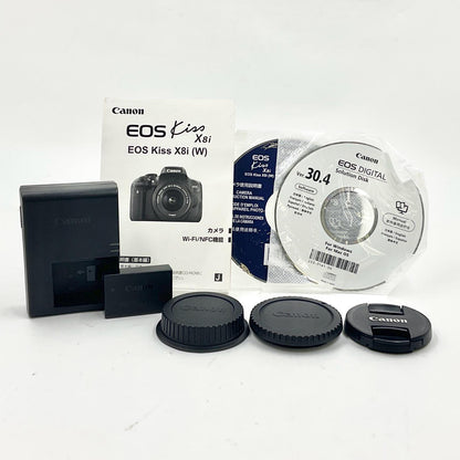 【全額返金保証】【最速発送】Canon デジタル一眼 EOS Kiss X8i EF-S18-55 IS STM レンズキット ブラック 動作確認済