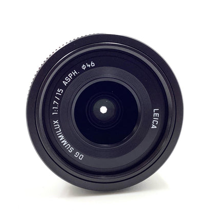 【全額返金保証】【最速発送】Panasonic LEICA DG SUMMILUX 15mm/F1.7 ASPH. H-X015-K [ブラック] 動作確認済