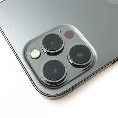 【全額返金保証】【最速発送】Apple iPhone iPhone 12 Pro Max 128GB グラファイト au 白ロム 動作確認済 90%