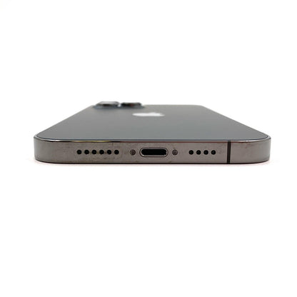 【全額返金保証】【最速発送】Apple iPhone iPhone 12 Pro Max 128GB グラファイト au 白ロム 動作確認済 90%