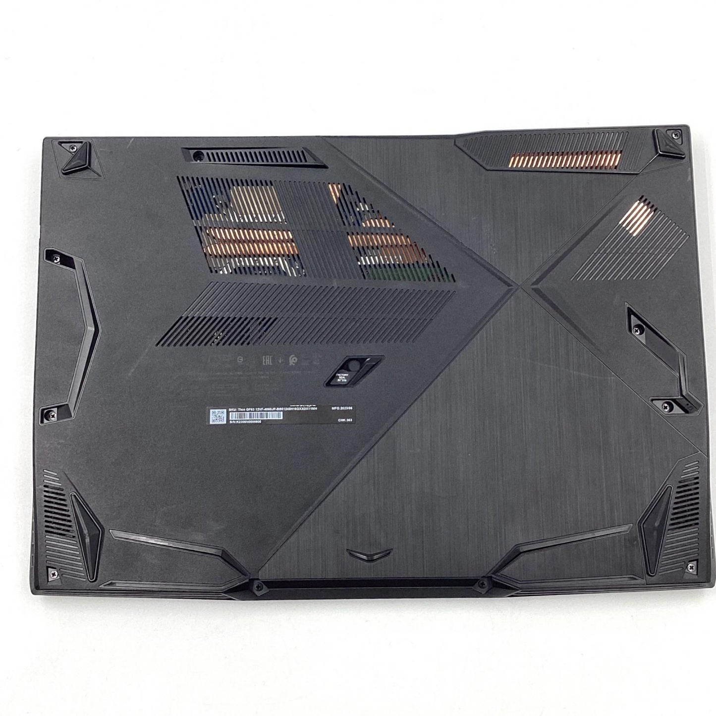 【全額返金保証】【最速発送】MSI Thin GF63 Thin-GF63-12VF-4060JP Intel Core i5-12450H 16GB SSD 512GB NVIDIA GeForce RTX 4060 Laptop 97.6% 動作確認済