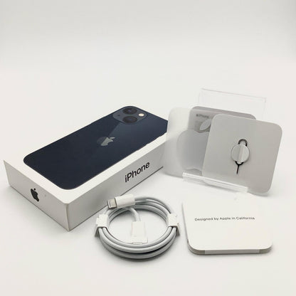 【全額返金保証】【最速発送】Apple iPhone iPhone 13 mini 128GB ミッドナイト au 白ロム 動作確認済 85%