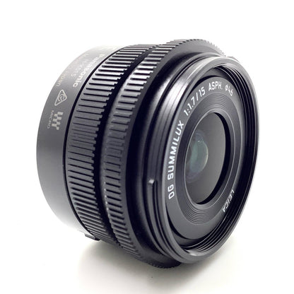 【全額返金保証】【最速発送】Panasonic LEICA DG SUMMILUX 15mm/F1.7 ASPH. H-X015 超美品 動作確認済