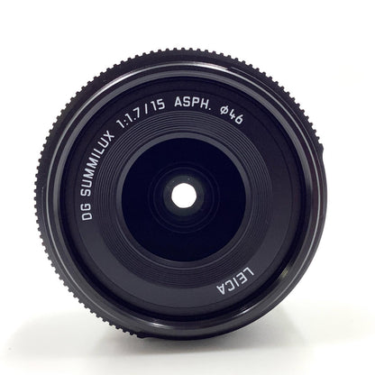 【全額返金保証】【最速発送】Panasonic LEICA DG SUMMILUX 15mm/F1.7 ASPH. H-X015 超美品 動作確認済