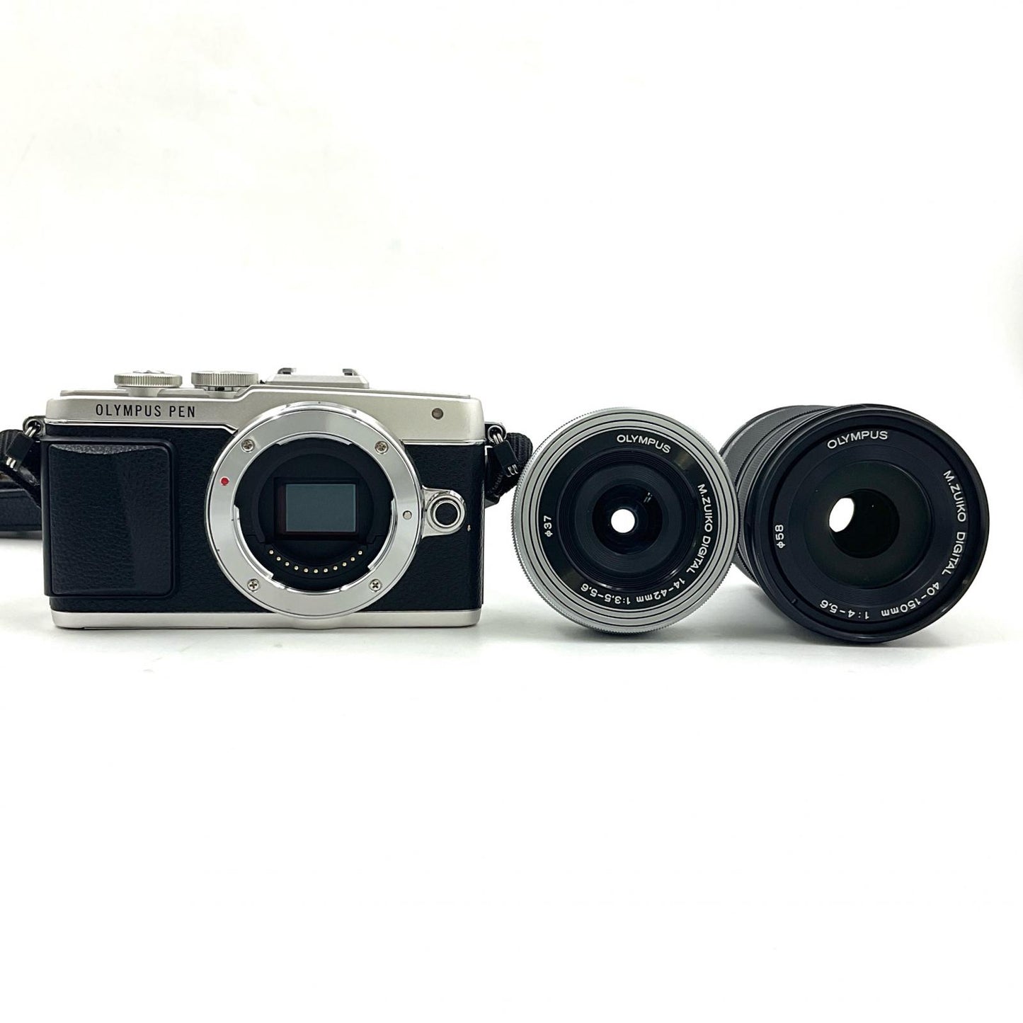 【全額返金保証】【最速発送】OLYMPUS デジタル一眼 PEN Lite E-PL7 EZダブルズームキット シルバー 動作確認済