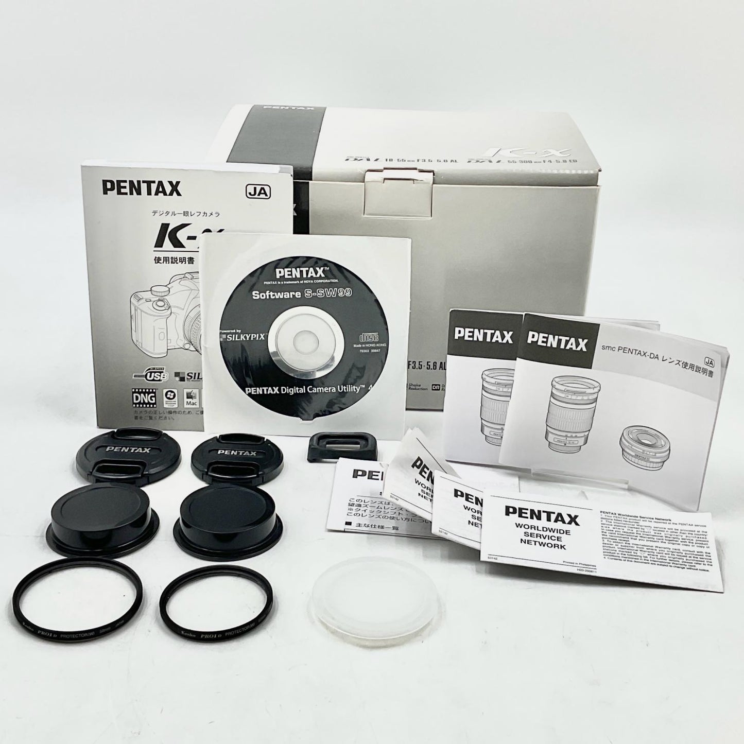 【最速発送】PENTAX デジタル一眼 K-x ダブルズームキット ブラック【難有】