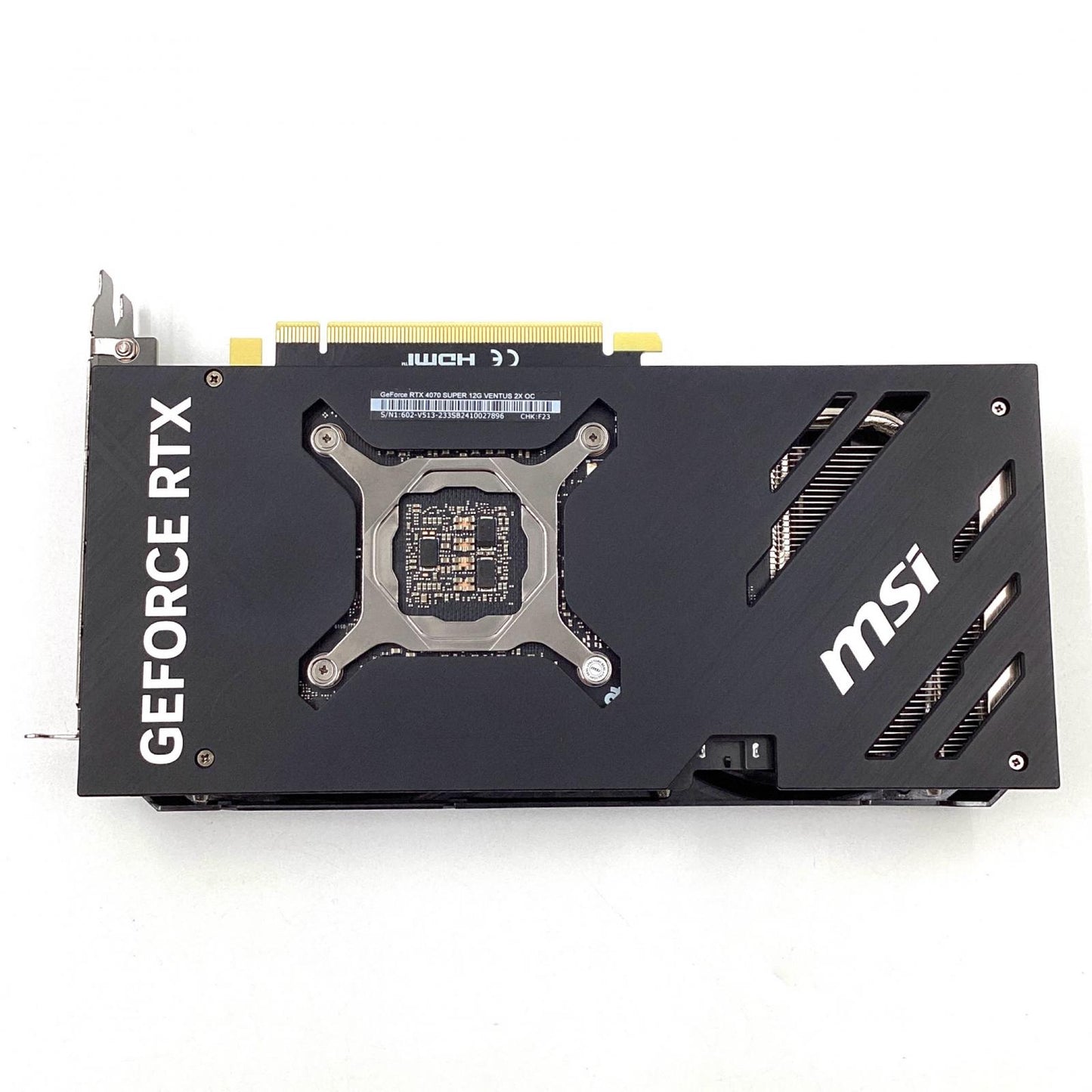 【全額返金保証】【最速発送】MSI グラフィックボード NVIDIA GeForce RTX 4070 SUPER GeForce RTX 4070 SUPER 12G VENTUS 2X OC 美品 動作確認済