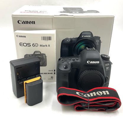 【全額返金保証】【最速発送】Canon デジタル一眼 EOS 6D Mark II ボディ ブラック 動作確認済