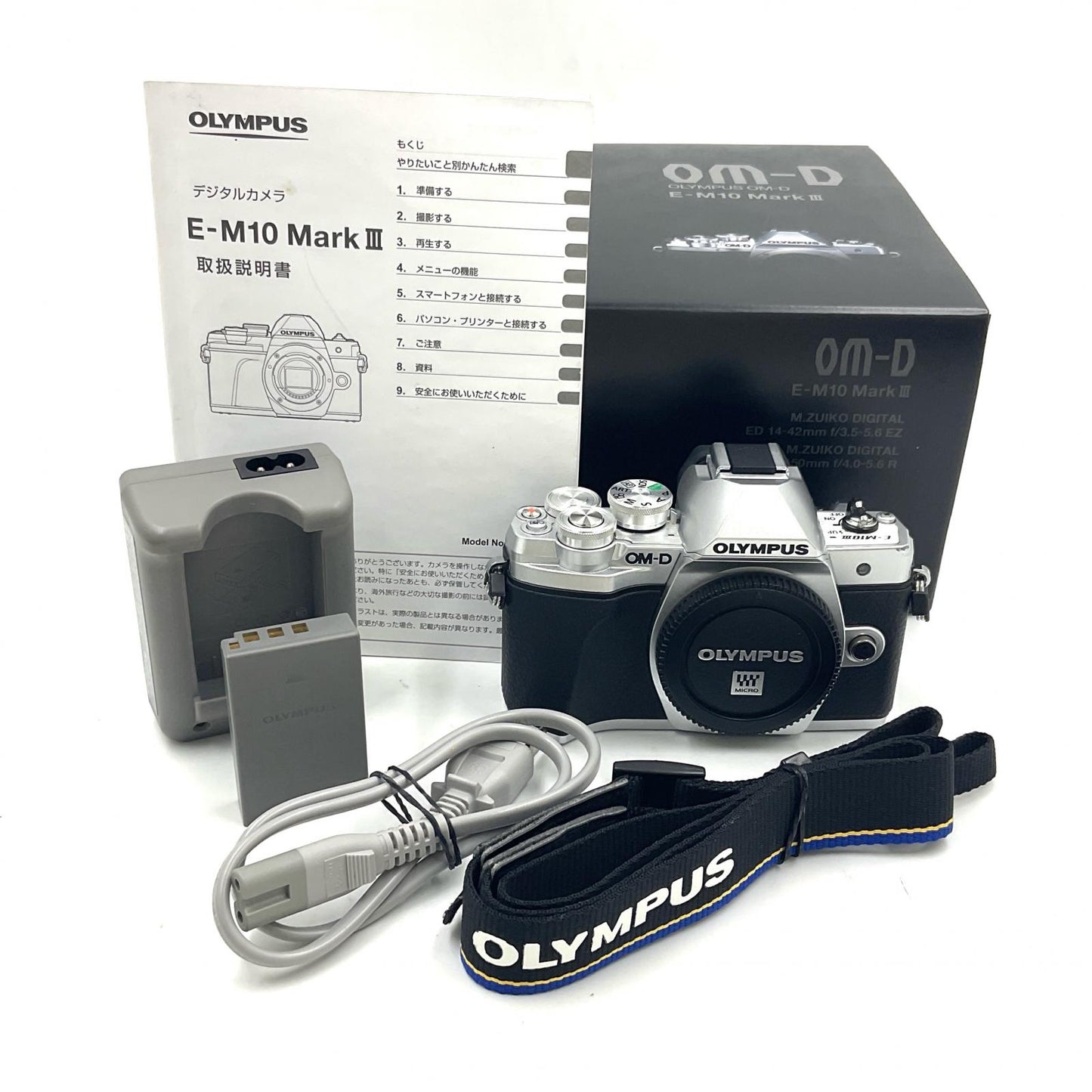 【全額返金保証】【最速発送】OLYMPUS デジタル一眼 OM-D E-M10 Mark III ボディ [シルバー] 動作確認済