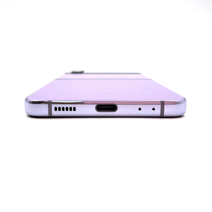 【最速発送】SAMSUNG Galaxy Z Flip4 128GB Bora Purple au SCG17 白ロム【難有】