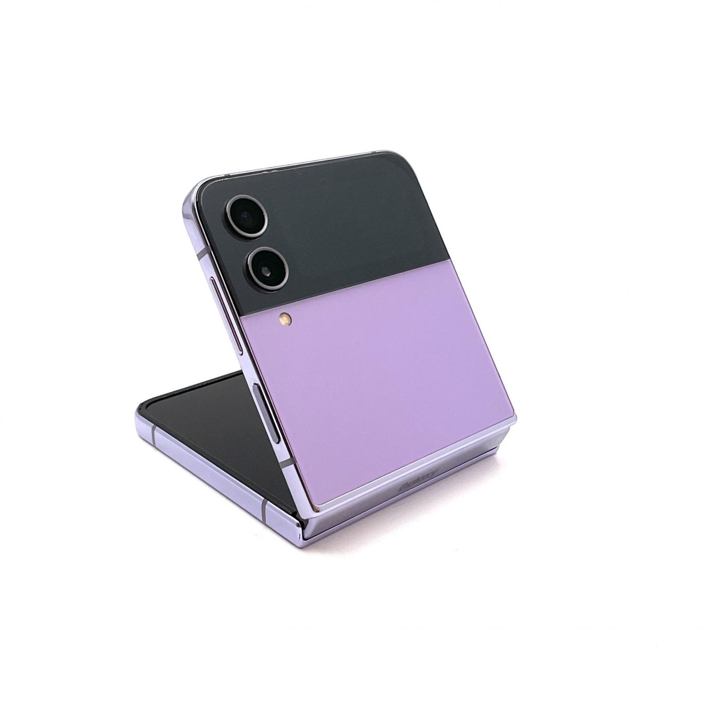 【最速発送】SAMSUNG Galaxy Z Flip4 128GB Bora Purple au SCG17 白ロム【難有】