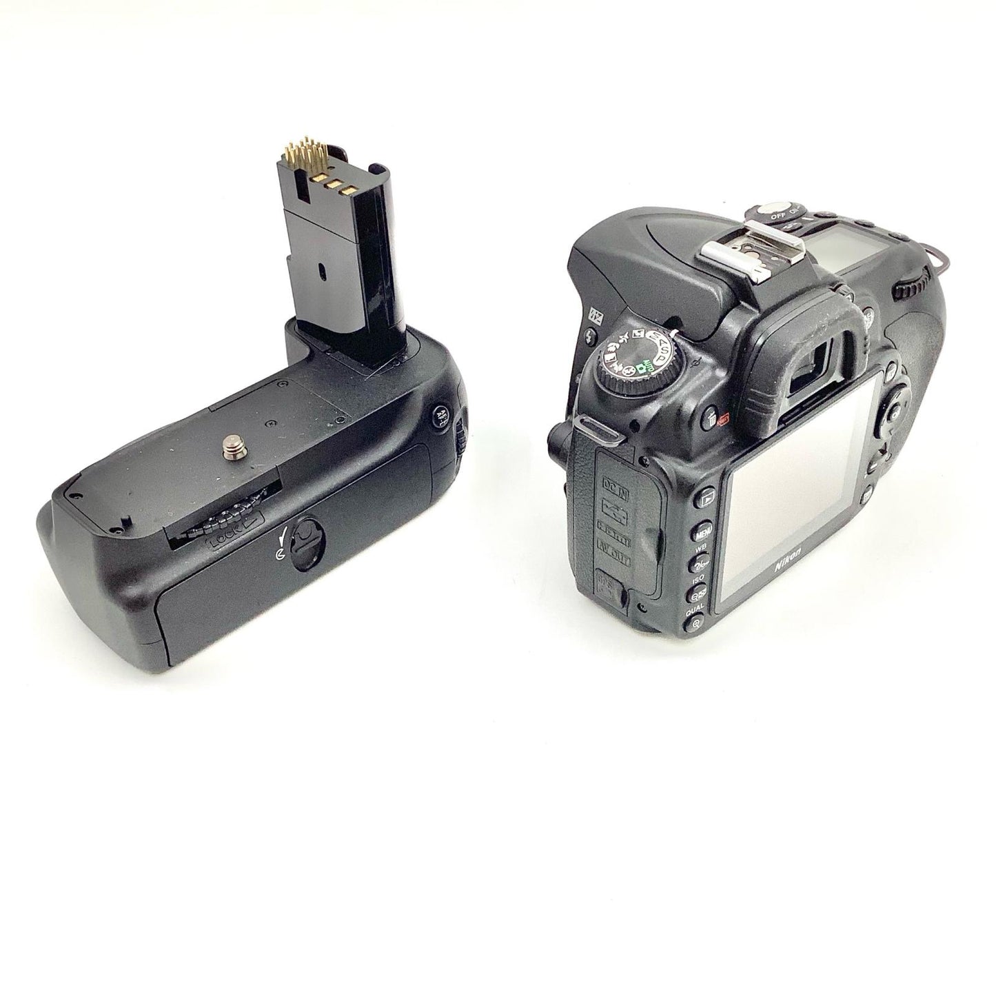 【全額返金保証】【最速発送】Nikon デジタル一眼 D90 ボディ MB-D80 バッテリーパック付 ブラック 動作確認済