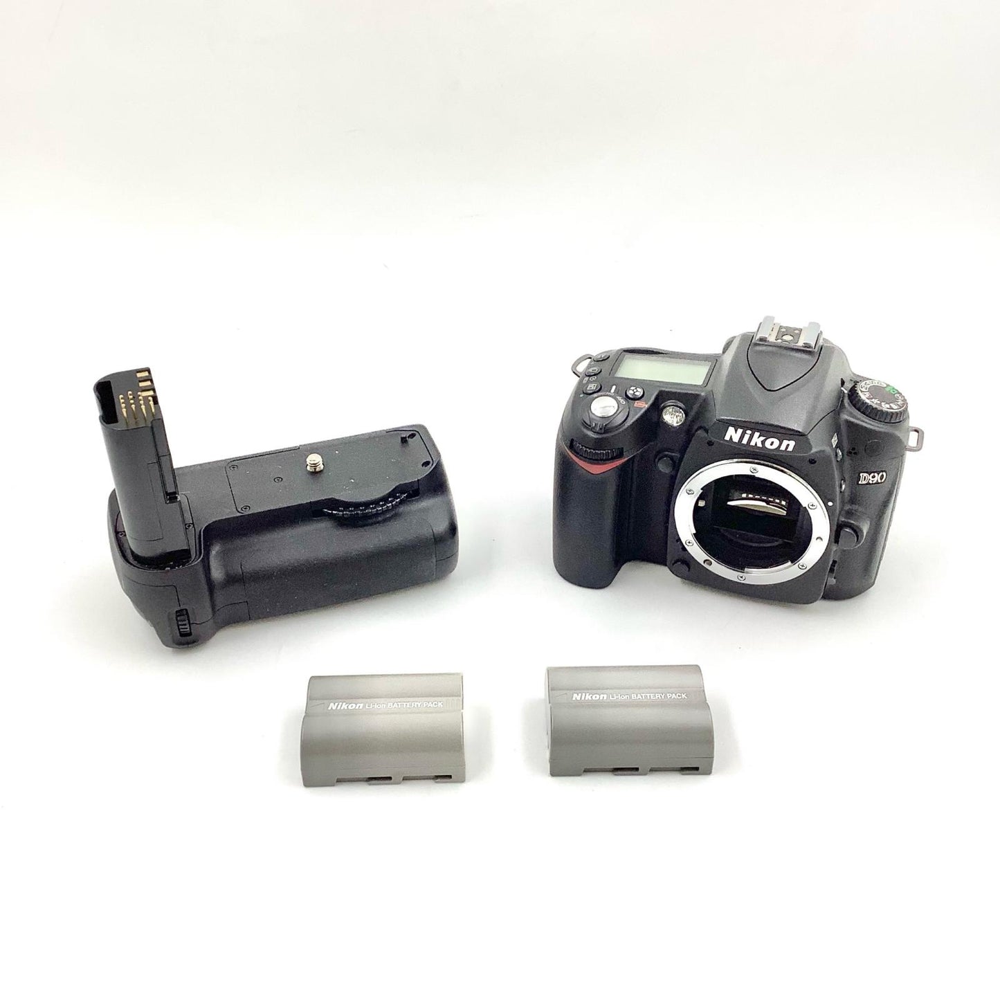 【全額返金保証】【最速発送】Nikon デジタル一眼 D90 ボディ MB-D80 バッテリーパック付 ブラック 動作確認済