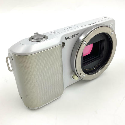 【全額返金保証】【最速発送】Sony デジタル一眼 α NEX-3 ボディ ホワイト 動作確認済