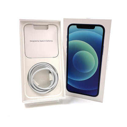 【全額返金保証】【最速発送】Apple iPhone iPhone 12 128GB ブルー Softbank SIMフリー 動作確認済 90%