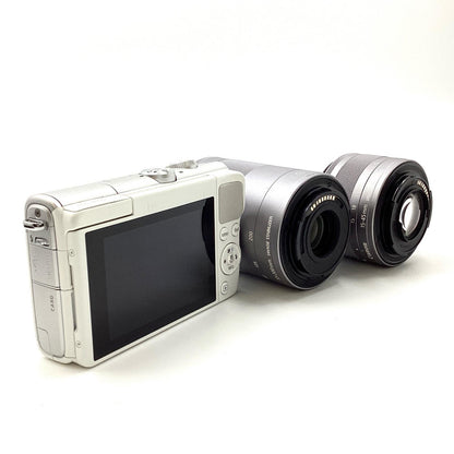 【全額返金保証】【最速発送】Canon デジタル一眼 EOS M100 ダブルズームキット [ホワイト] 動作確認済
