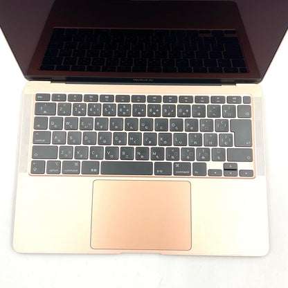 【全額返金保証】【最速発送】Apple MacBook Air 13.3インチ 2020 1.1GHz デュアルコア Intel Core i3 8GB SSD 256GB ゴールド 91.8% 動作確認済