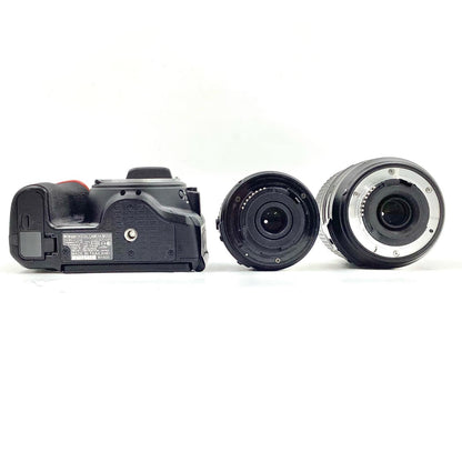【全額返金保証】【最速発送】Nikon デジタル一眼 D5500 ダブルズームキット ブラック 動作確認済