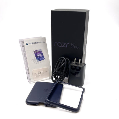 【全額返金保証】【最速発送】Motorola razr 50 Ultra 512GB ミッドナイトブルー SIMフリー XT2451-5 動作確認済