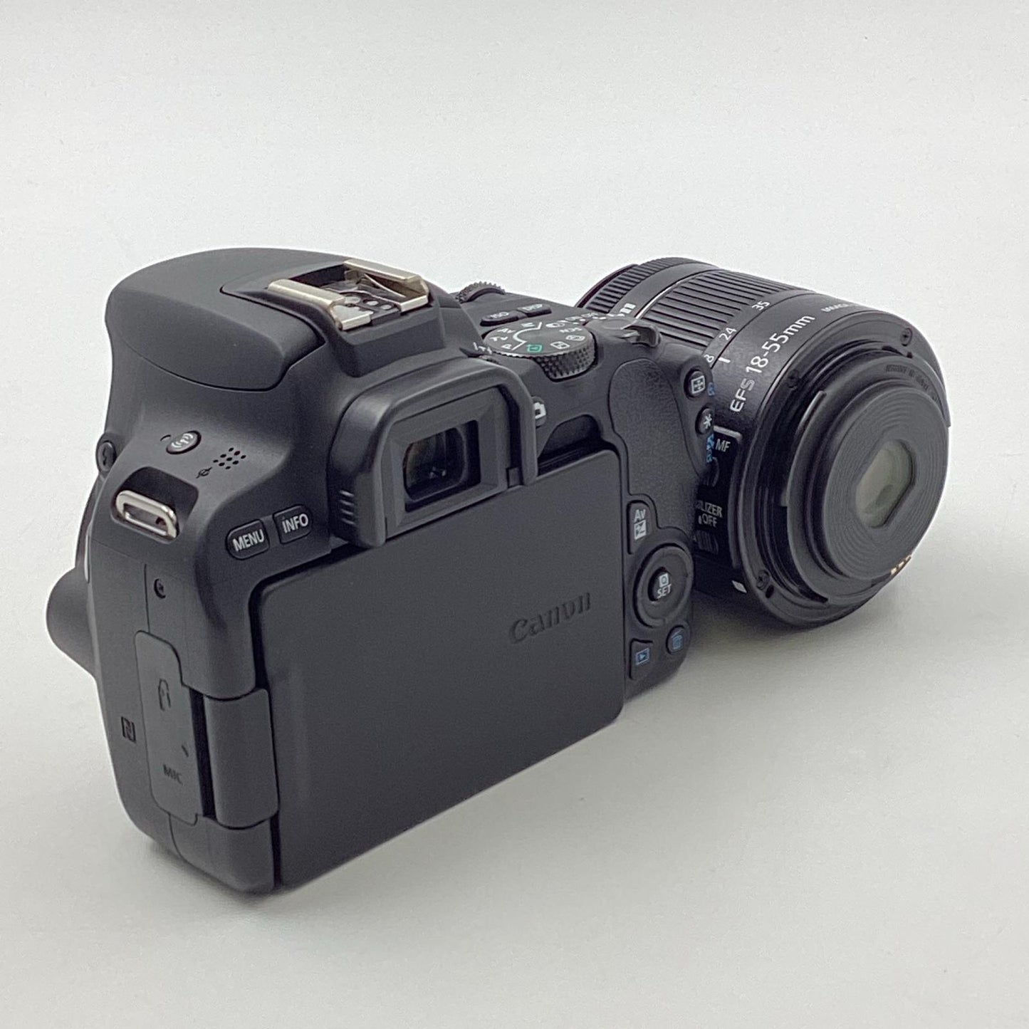 【全額返金保証】【最速発送】Canon デジタル一眼 EOS Kiss X9 EF-S 18-55 F4-5.6 IS STM レンズキット  ブラック 美品 動作確認済