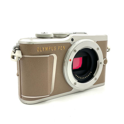 【全額返金保証】【最速発送】OLYMPUS デジタル一眼 PEN E-PL10 ボディ ブラウン 動作確認済