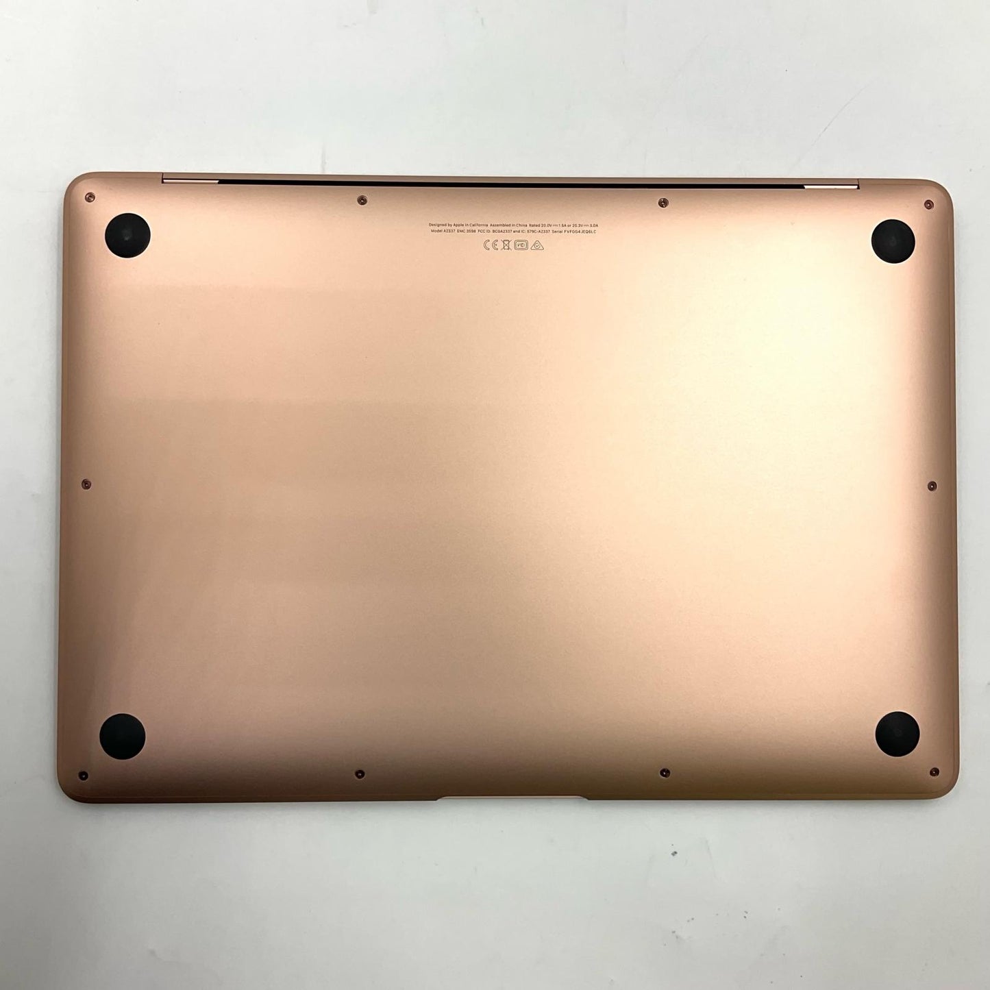 【全額返金保証】【最速発送】Apple MacBook Air 13.3インチ 2020 M1 8コア 8GB SSD 256GB ゴールド 91% 動作確認済
