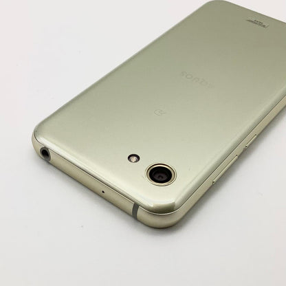 【全額返金保証】【最速発送】SHARP AQUOS R compact 32GB ダイヤモンドイエロー Softbank 701SH 白ロム 美品 動作確認済