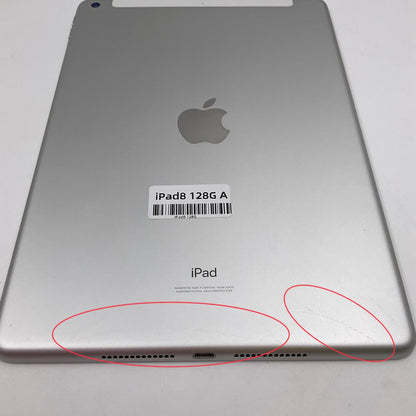 【全額返金保証】【最速発送】Apple iPad iPad 10.2インチ 第8世代 128GB シルバー WiFi+Cellular au 白ロム 動作確認済