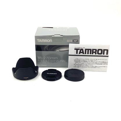 【全額返金保証】【最速発送】TAMRON 18-270mm F/3.5-6.3 Di II VC PZD (Model B008) [キヤノン用] 美品 動作確認済