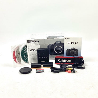 【全額返金保証】【最速発送】Canon デジタル一眼 EOS 7D ボディ ブラック 美品 動作確認済
