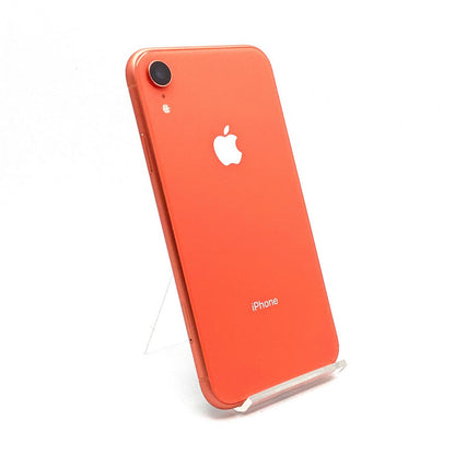 【全額返金保証】【最速発送】Apple iPhone iPhone XR 128GB コーラル au 白ロム 動作確認済 87%