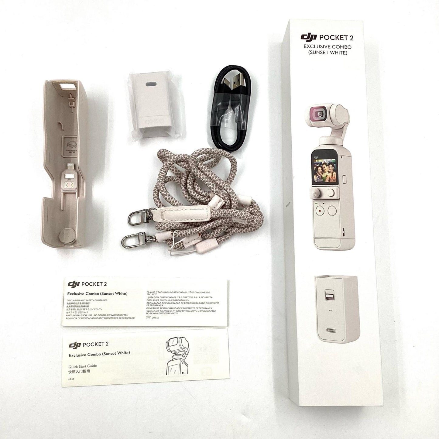 【全額返金保証】【最速発送】DJI Pocket 2 Exclusive Combo (Sunset White) 動作確認済