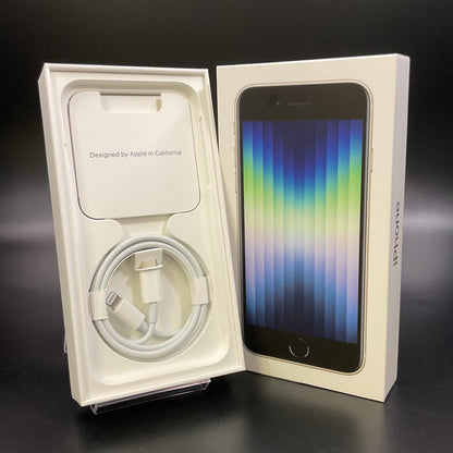 【全額返金保証】【最速発送】Apple iPhone iPhone SE（第3世代） 64GB ホワイト Softbank 美品 動作確認済 92%