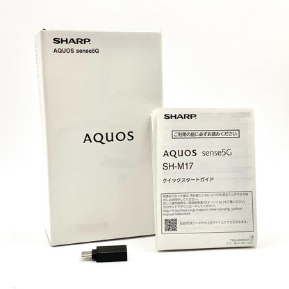 【全額返金保証】【最速発送】SHARP AQUOS sense 5G 64GB ブラック 楽天モバイル SH-M17 白ロム 動作確認済