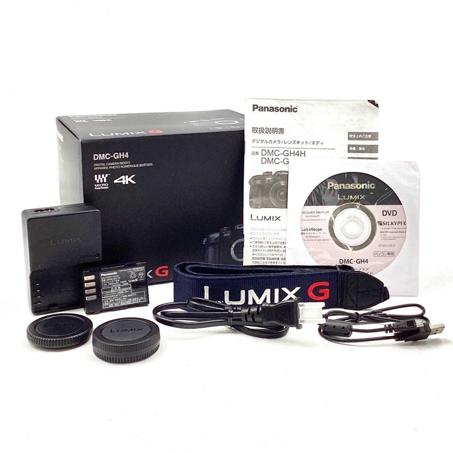 【全額返金保証】【最速発送】Panasonic デジタル一眼 LUMIX DMC-GH4 ボディ ブラック 動作確認済