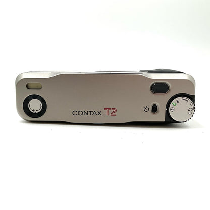 【全額返金保証】【最速発送】CONTAX T2 チタンシルバー 美品 動作確認済