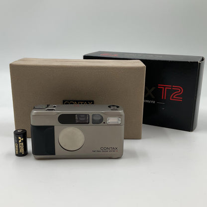 【全額返金保証】【最速発送】CONTAX T2 チタンシルバー 美品 動作確認済