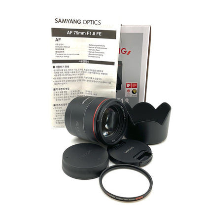 【全額返金保証】【最速発送】SAMYANG AF 75mm F1.8 FE 超美品 動作確認済