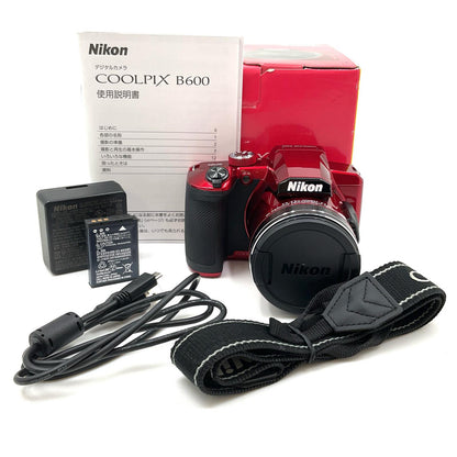 【全額返金保証】【最速発送】Nikon コンパクトデジタルカメラ COOLPIX B600 [レッド] 超美品 動作確認済