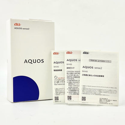 【全額返金保証】【最速発送】SHARP AQUOS sense2 32GB アイスグリーン au SHV43 白ロム 動作確認済