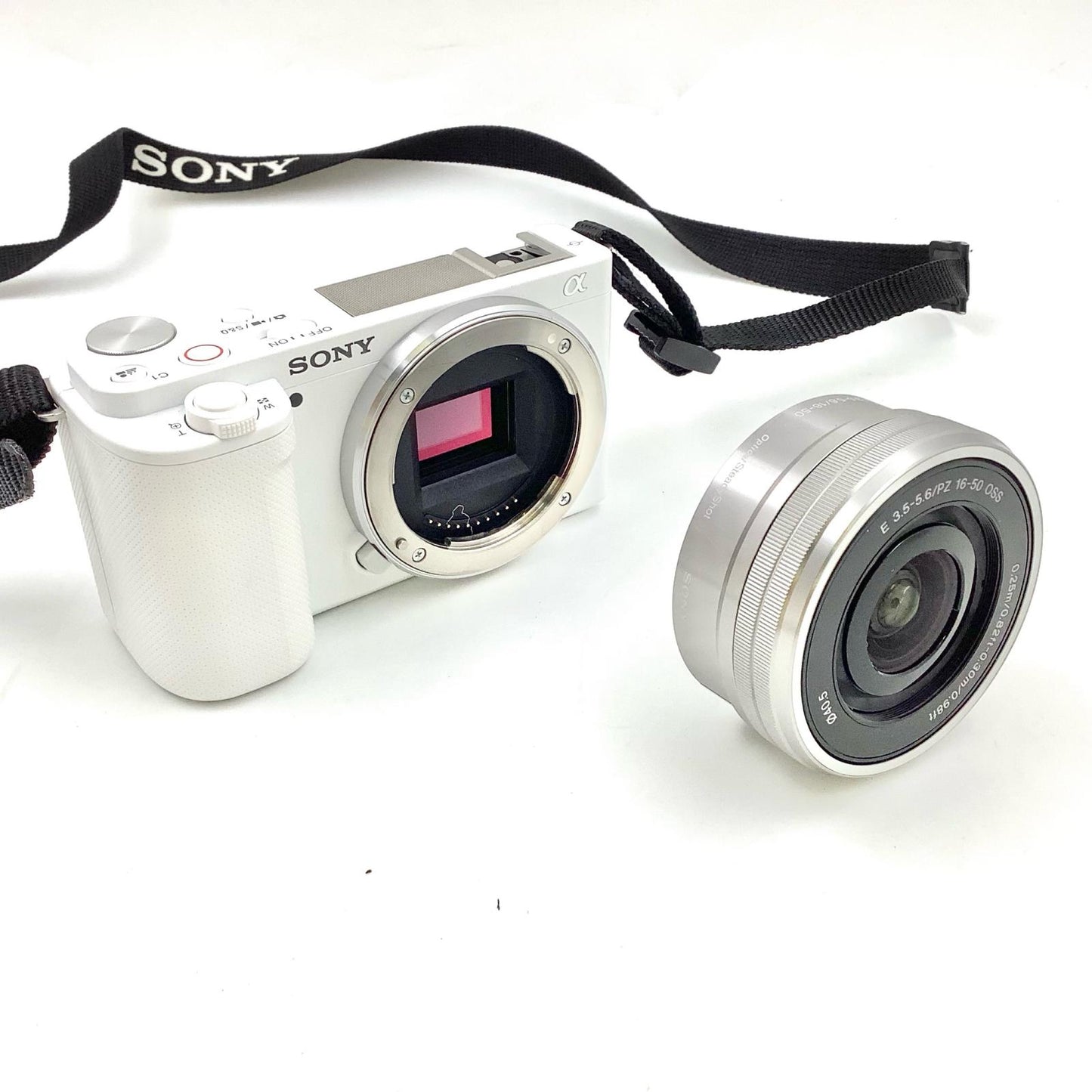 【全額返金保証】【最速発送】Sony デジタル一眼  VLOGCAM ZV-E10L パワーズームレンズキット ホワイト ホワイト 美品 動作確認済
