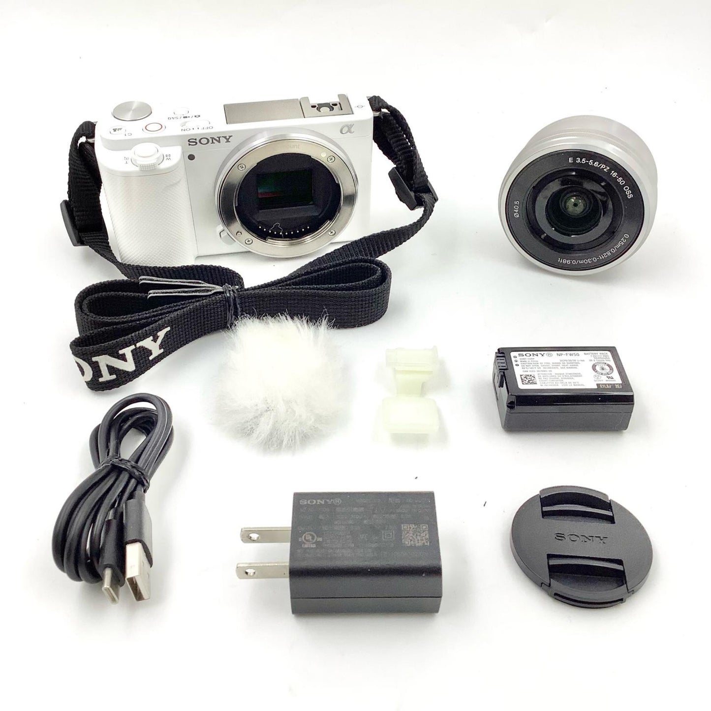 【全額返金保証】【最速発送】Sony デジタル一眼  VLOGCAM ZV-E10L パワーズームレンズキット ホワイト ホワイト 美品 動作確認済