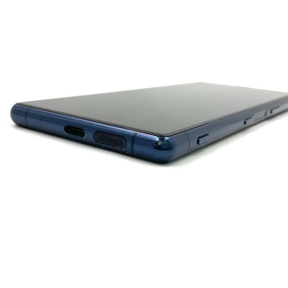 【全額返金保証】【最速発送】Sony Xperia 5 64GB ブルー docomo SO-01M 白ロム 動作確認済
