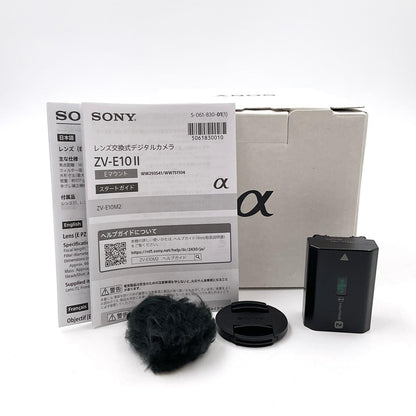 【全額返金保証】【最速発送】Sony デジタル一眼 VLOGCAM ZV-E10M2K パワーズームレンズキット ブラック 超美品 動作確認済