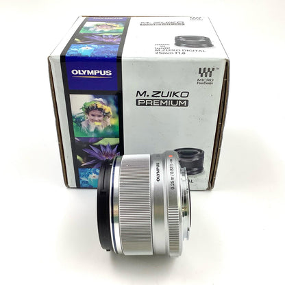 【全額返金保証】【最速発送】OLYMPUS M.ZUIKO DIGITAL 25mm F1.8 [シルバー] 動作確認済