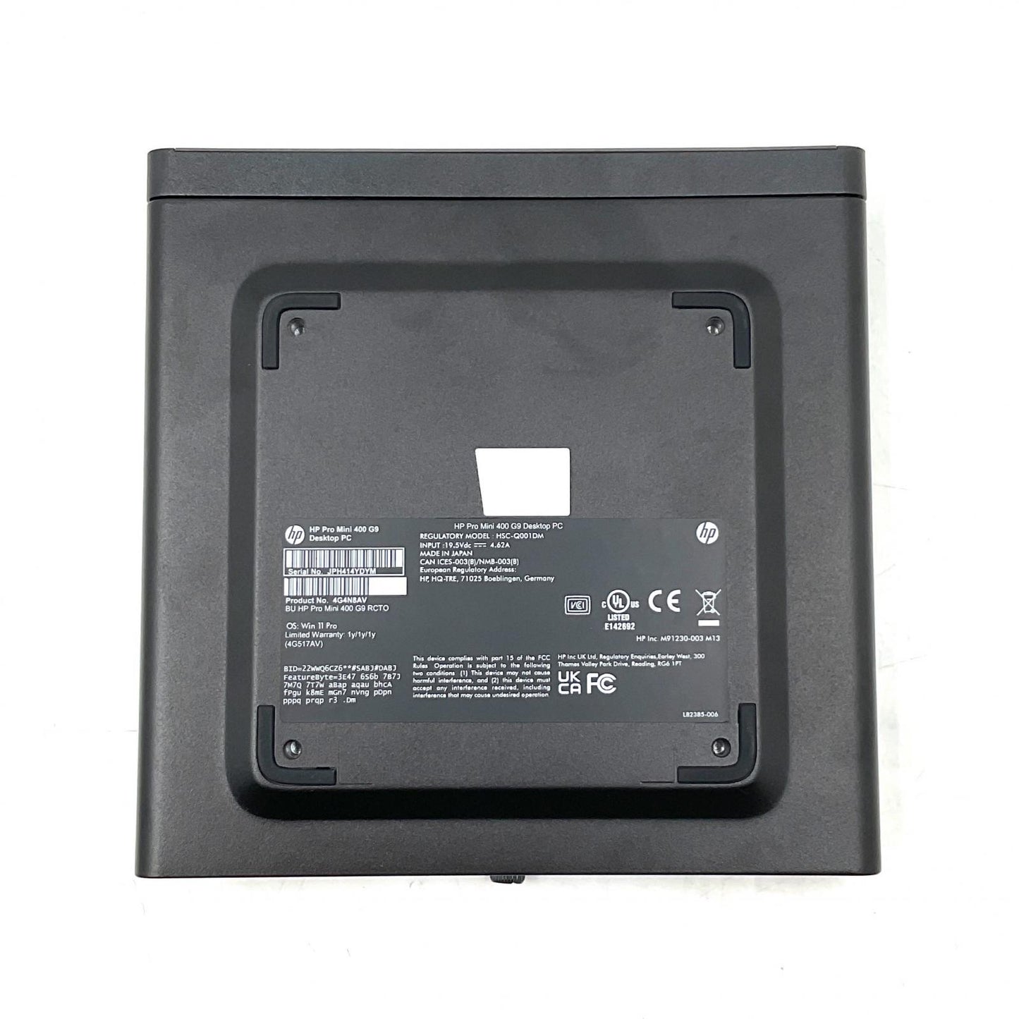 【全額返金保証】【最速発送】HP Pro mini 400 G9 HSC-Q001DM Intel Core i3-12100T 16GB M.2 SSD 256GB 動作確認済